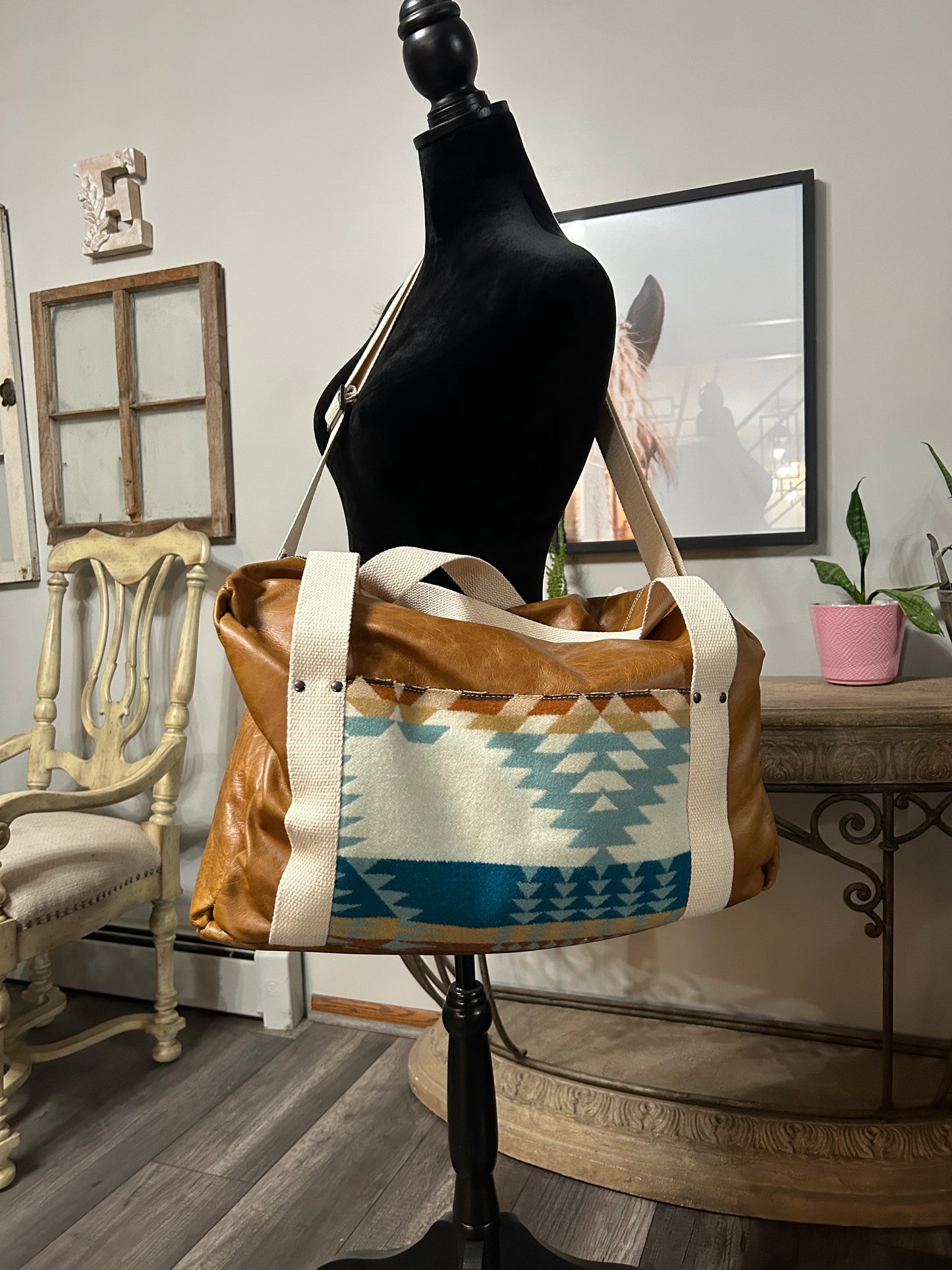 Custom Leather Duffle Bag - My Store