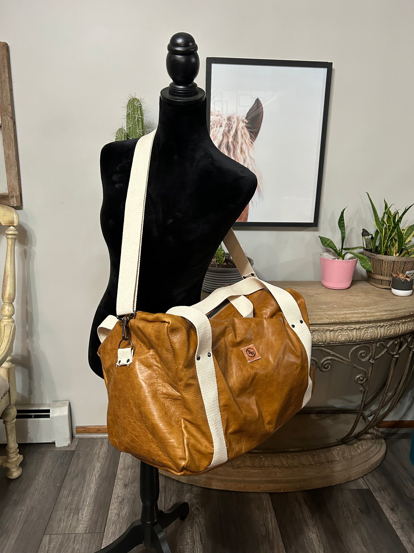 Custom Leather Duffle Bag - My Store