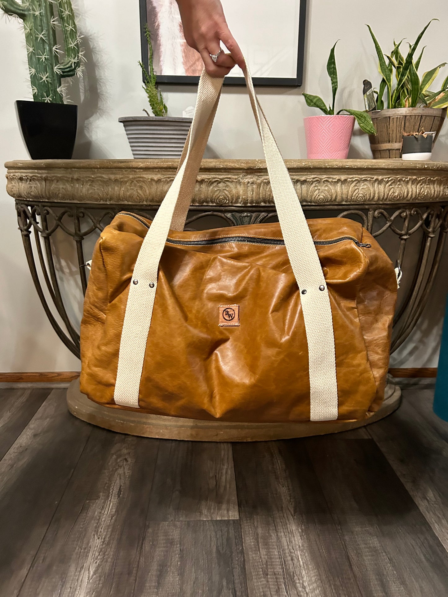 Custom Leather Duffle Bag - My Store