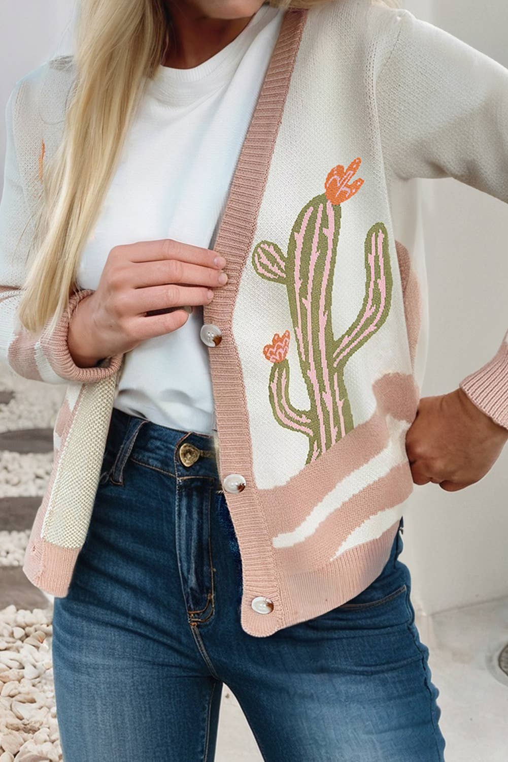 Cactus Sweater Cardigan - Rugged Wrangler