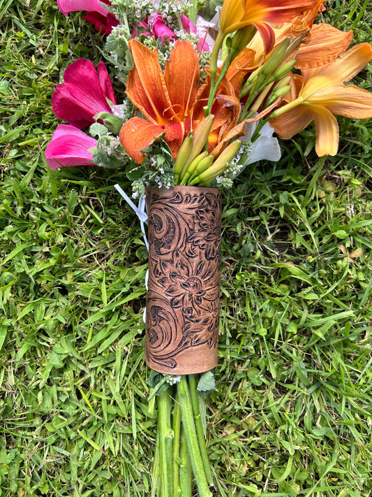 Custom Tooled Wedding Bouquet Wrap - My Store