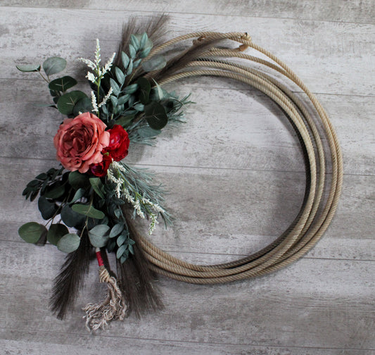 Lariat Lasso Wreath Tan Rugged Wrangler