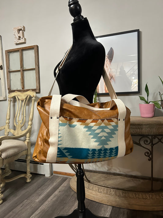 Custom Leather Duffle Bag - My Store