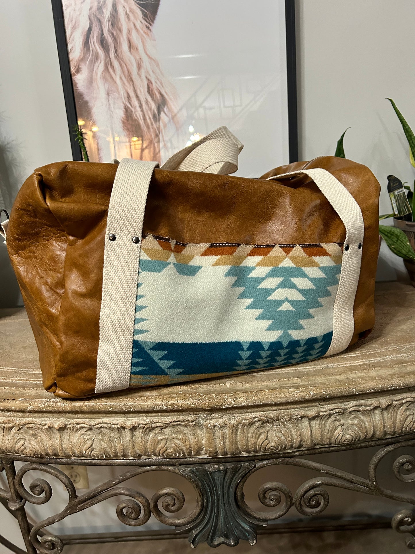 Custom Leather Duffle Bag - My Store