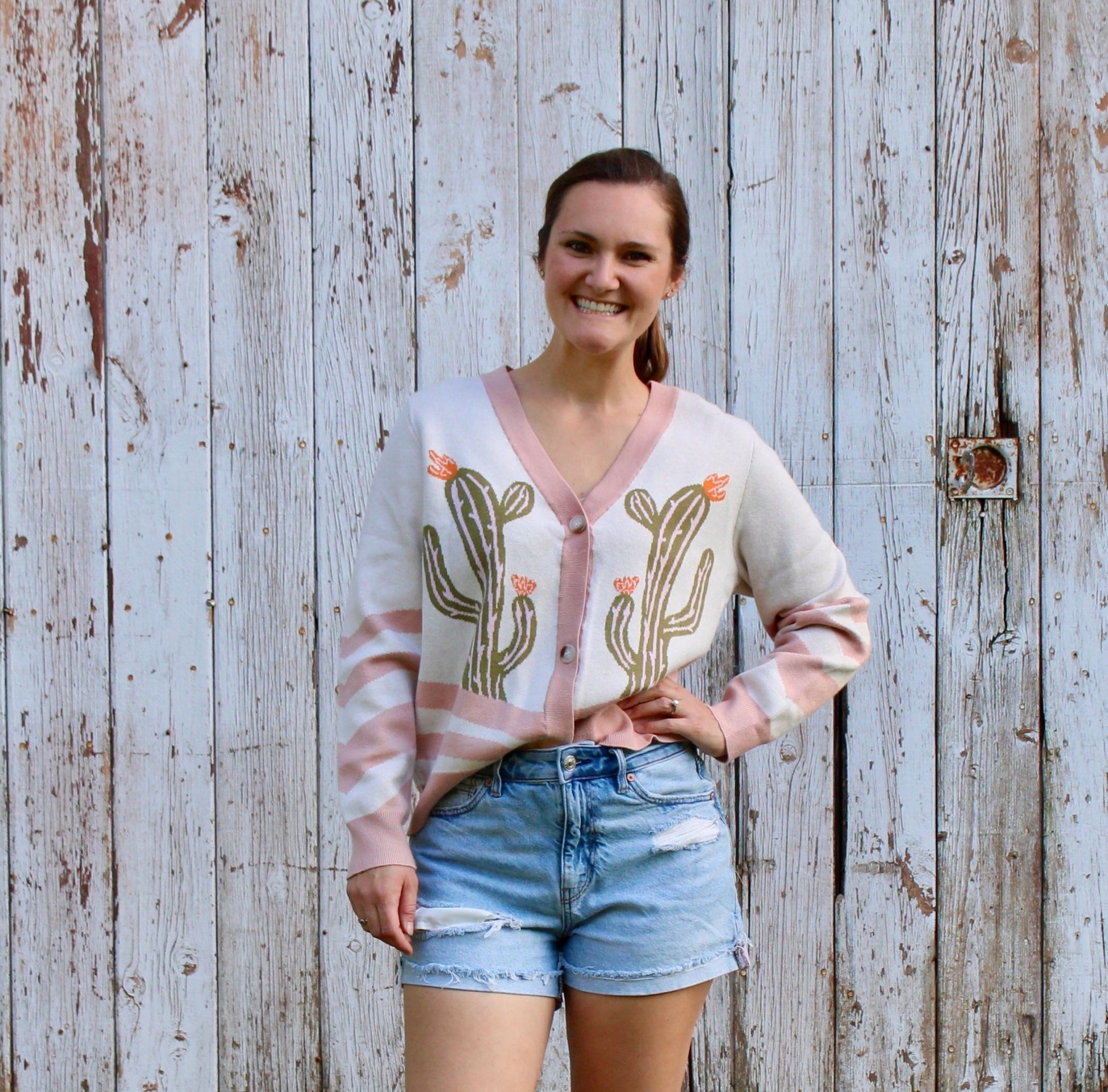 Cactus Sweater Cardigan - Rugged Wrangler