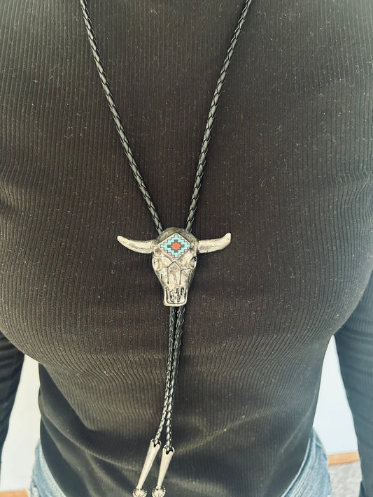 Cow Skull Bolo Tie - My Store
