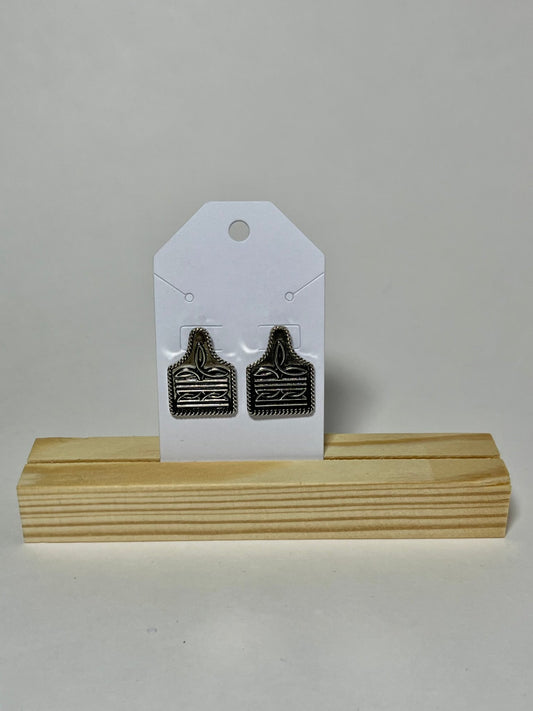 Cow Tag Earrings - My Store