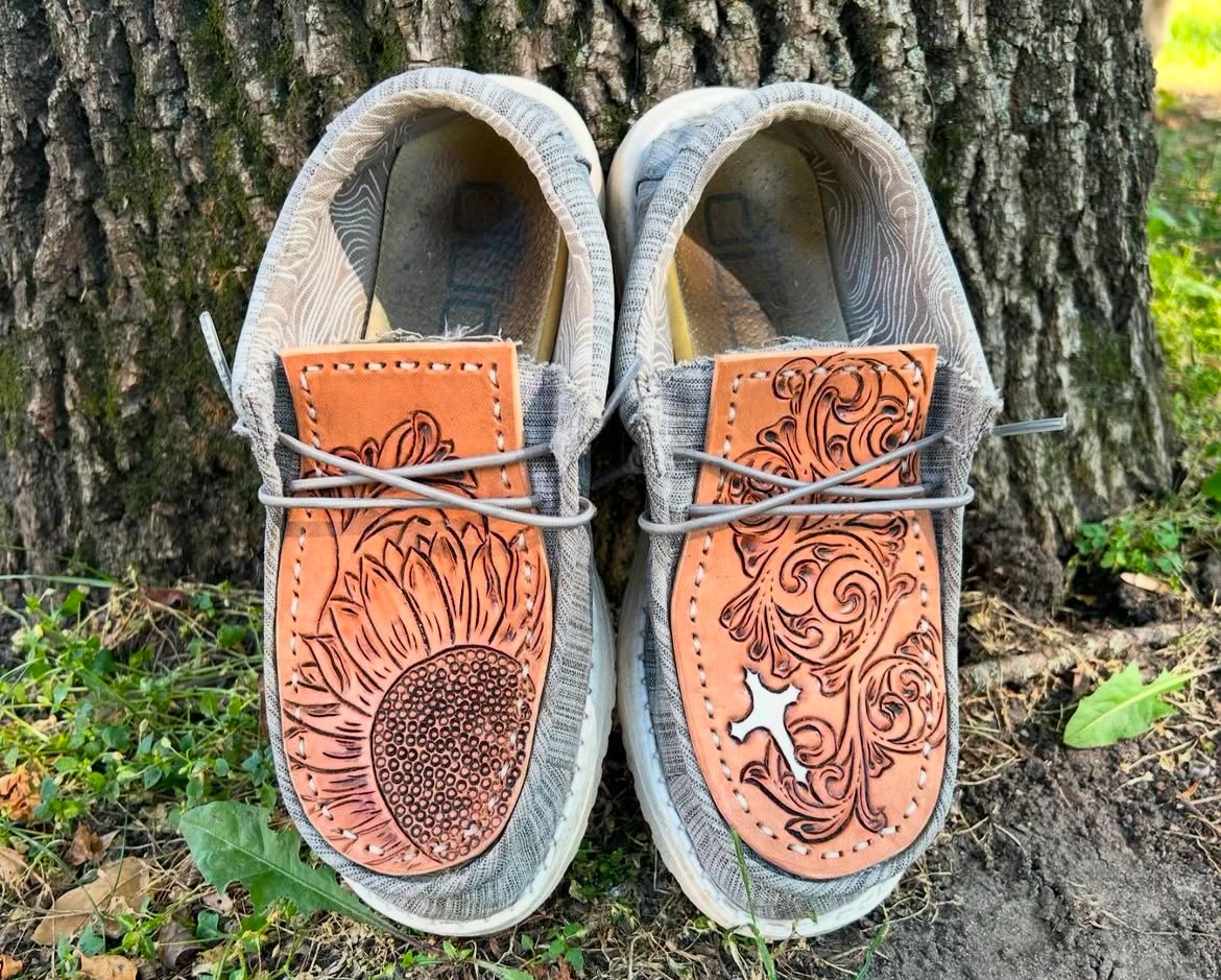 Custom Leather Tooled Shoes - My Store