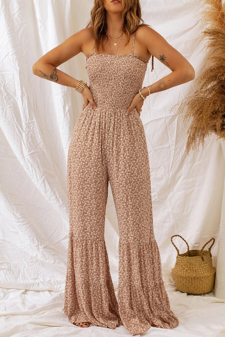 Floral Bell Bottom Jumpsuit - Rugged Wrangler