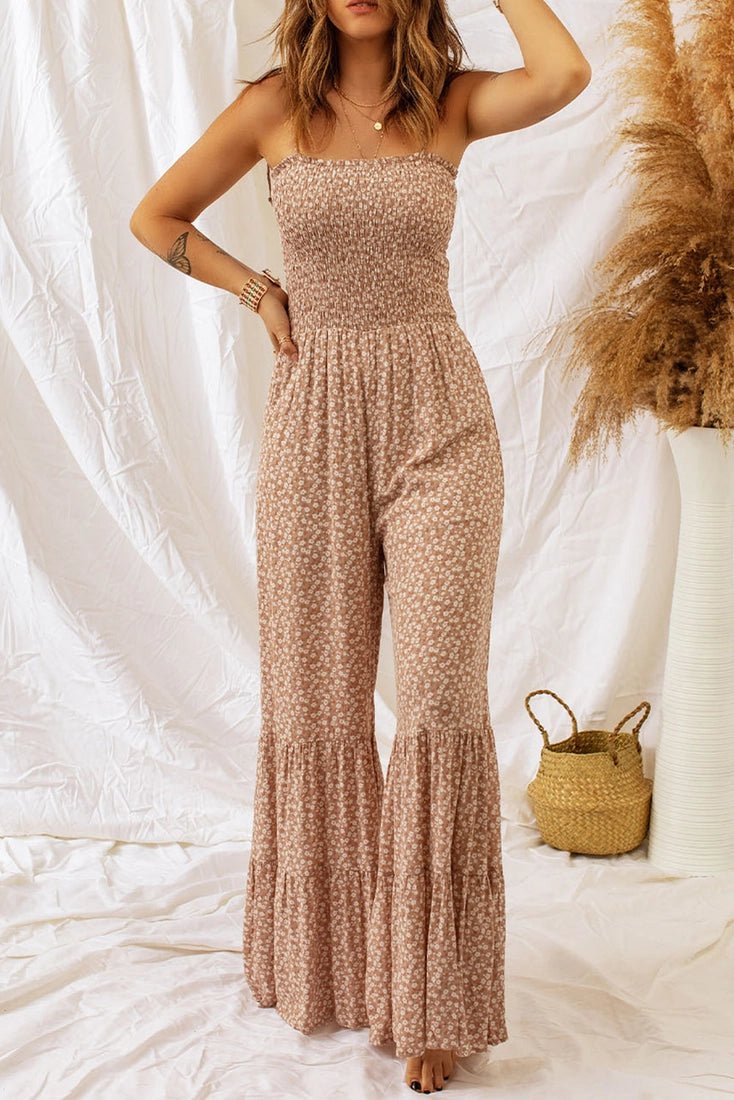 Floral Bell Bottom Jumpsuit - Rugged Wrangler