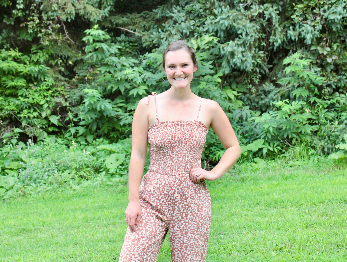 Floral Bell Bottom Jumpsuit - Rugged Wrangler