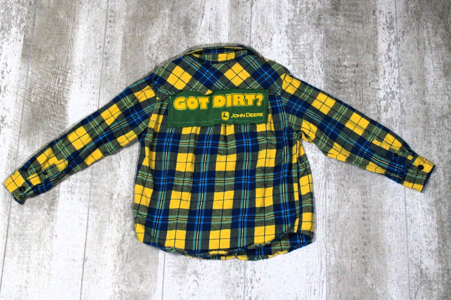 Got Dirt Upcycled Kids Graphic Flannel - Rugged Wrangler