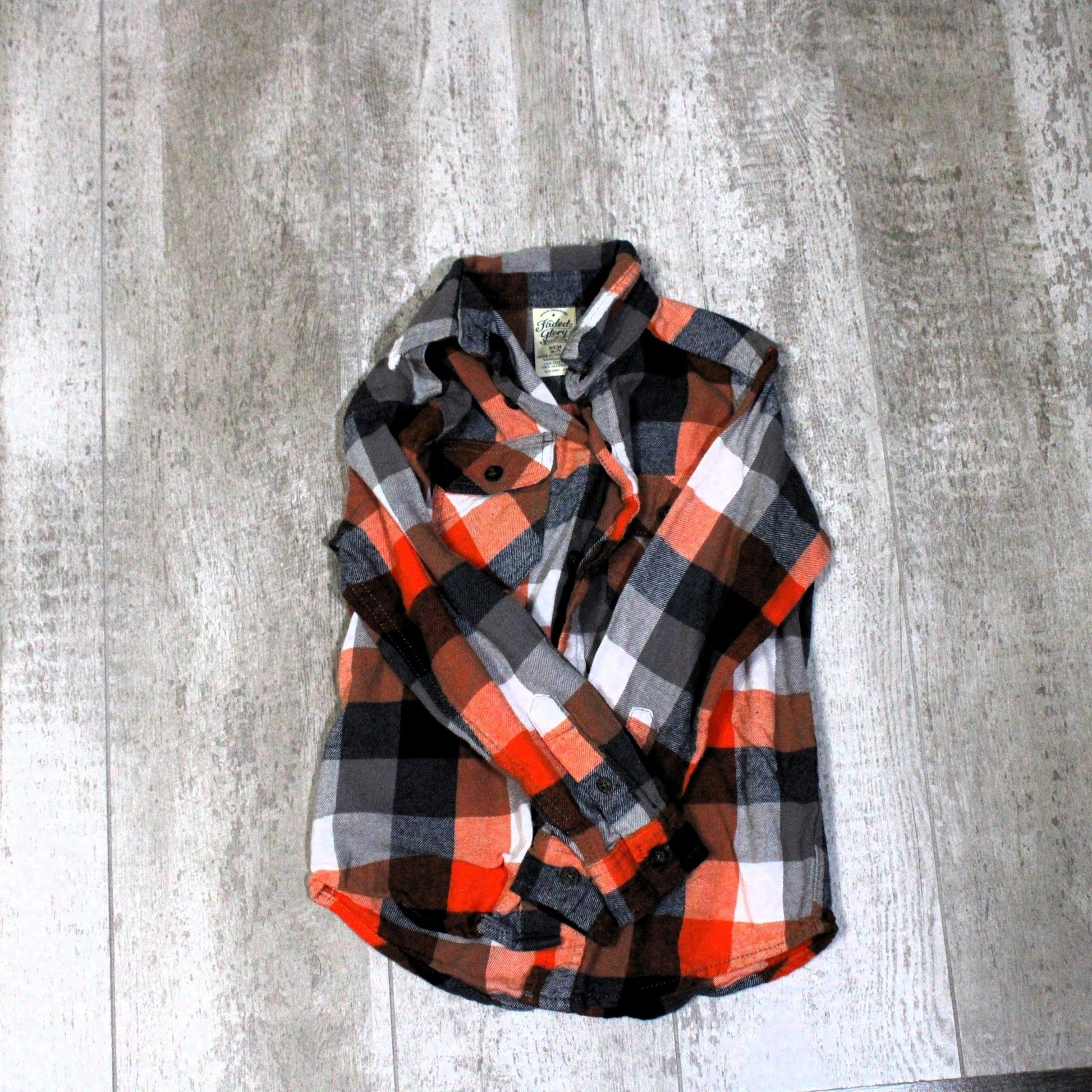 Grandpas Big Guy Upcycled Kids Graphic Flannel - Rugged Wrangler