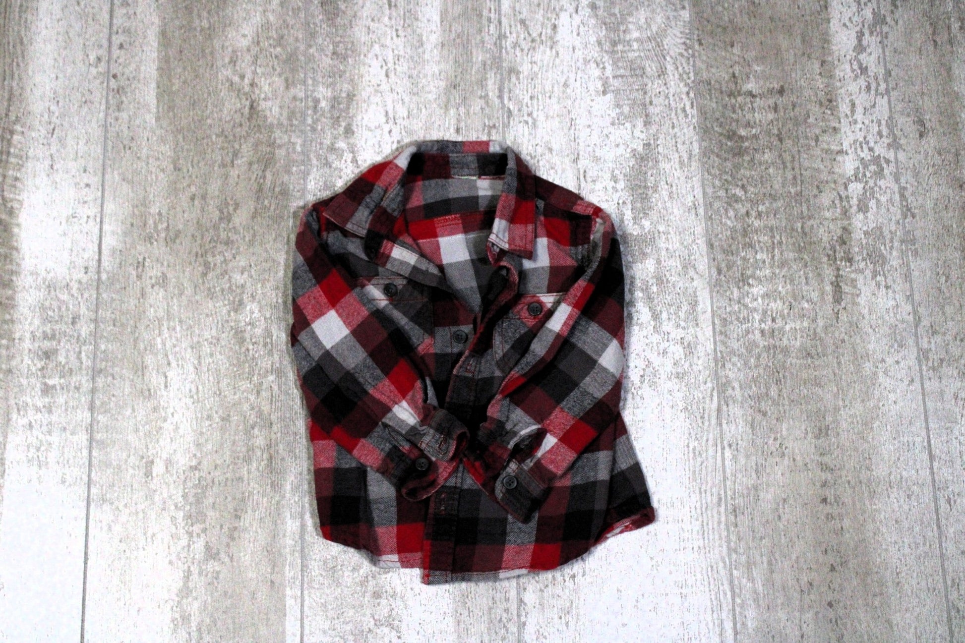 I'd Rather Be Tractor Pulling Upcycled Kids Graphic Flannel Shirt - Rugged Wrangler