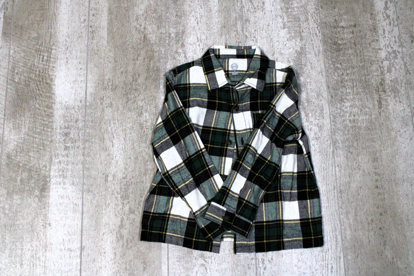 John Deere Tractor Upcycled Kids Graphic Flannel - Rugged Wrangler