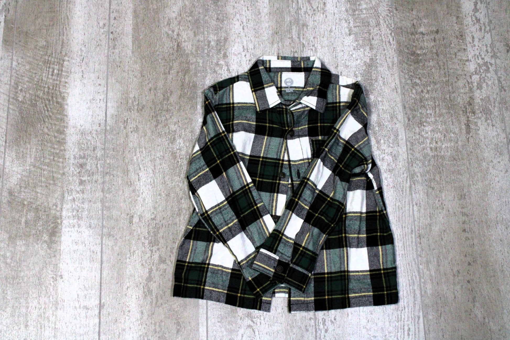 John Deere Tractor Upcycled Kids Graphic Flannel - Rugged Wrangler