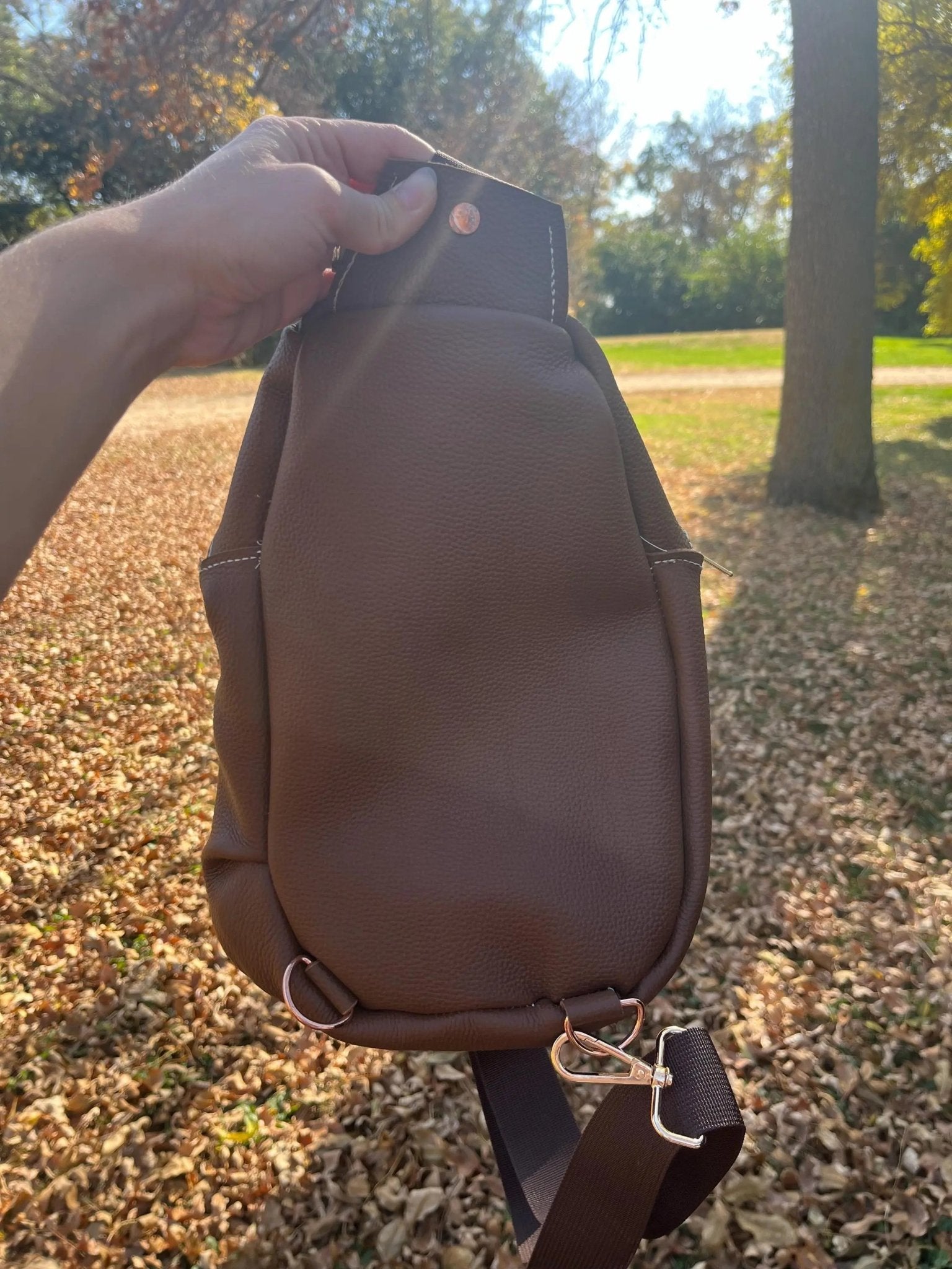 Leather crossbody leather sling bag - My Store