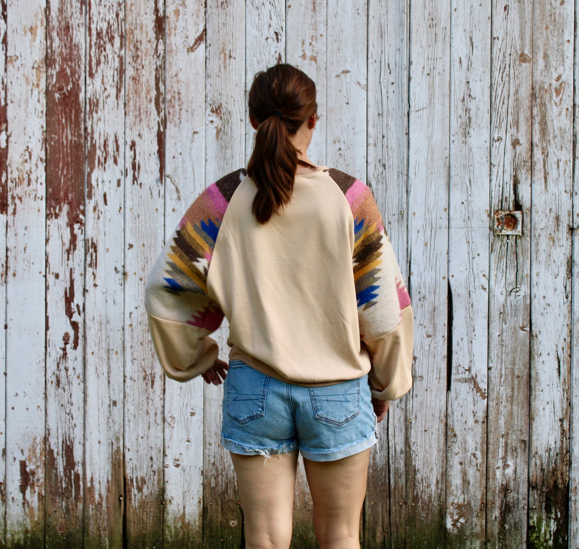 Three Horses Graphic Aztec Sweatshirt - Rugged Wrangler