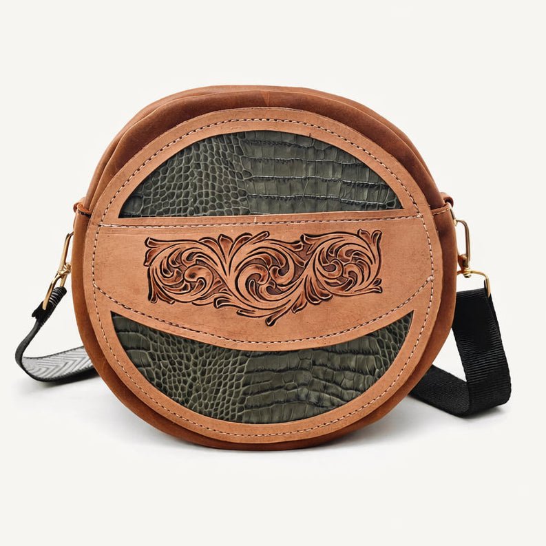 Three Tone Alligator Canteen Crossbody - Rugged Wrangler