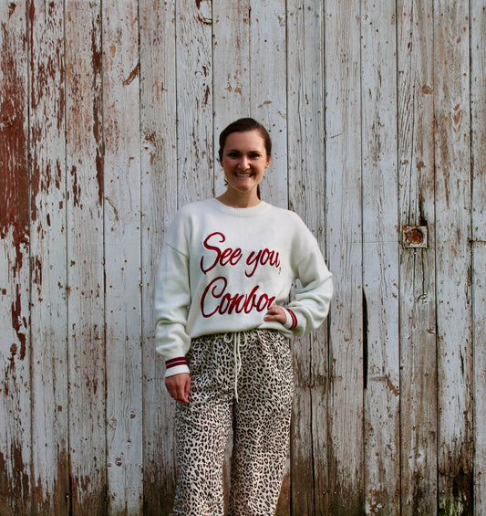 Vintage See You Cowboy Sweater - Rugged Wrangler